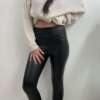 Leggins ecopelle felpato black - immagine 2