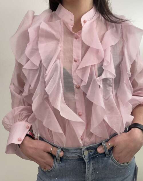Alternative view of Camicia rouches