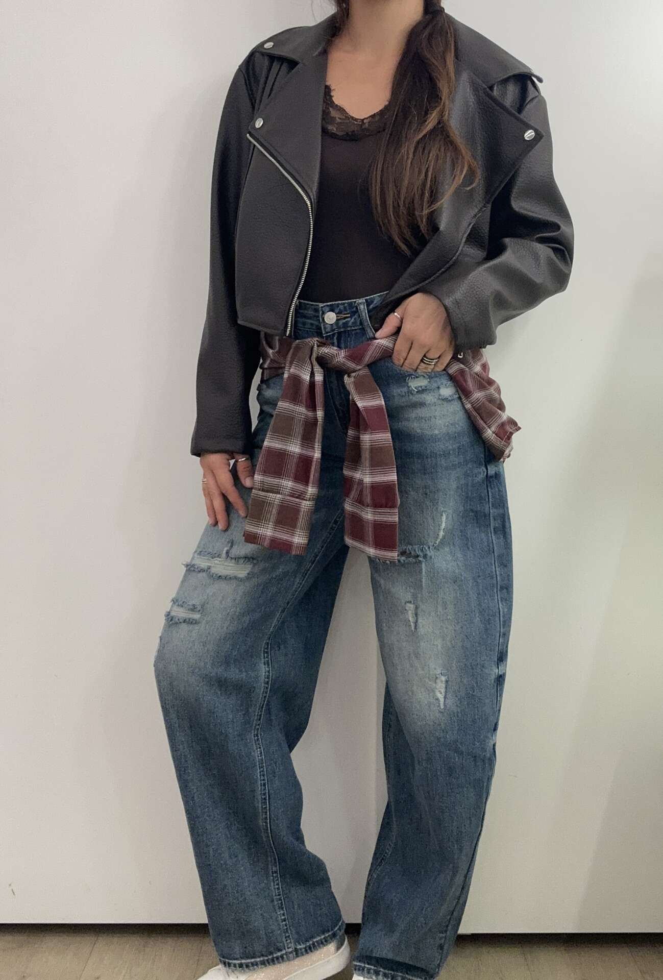 Jeans baggy strappato